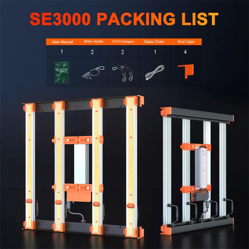 Spider Farmer® SE3000 300W LEDグロウライト:Samsung LM301Bダイオード搭載で室内ガーデニングを革命
