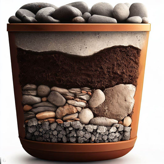 植物の鉢に石を入れる効果と利点：土壌排水と根の健康について