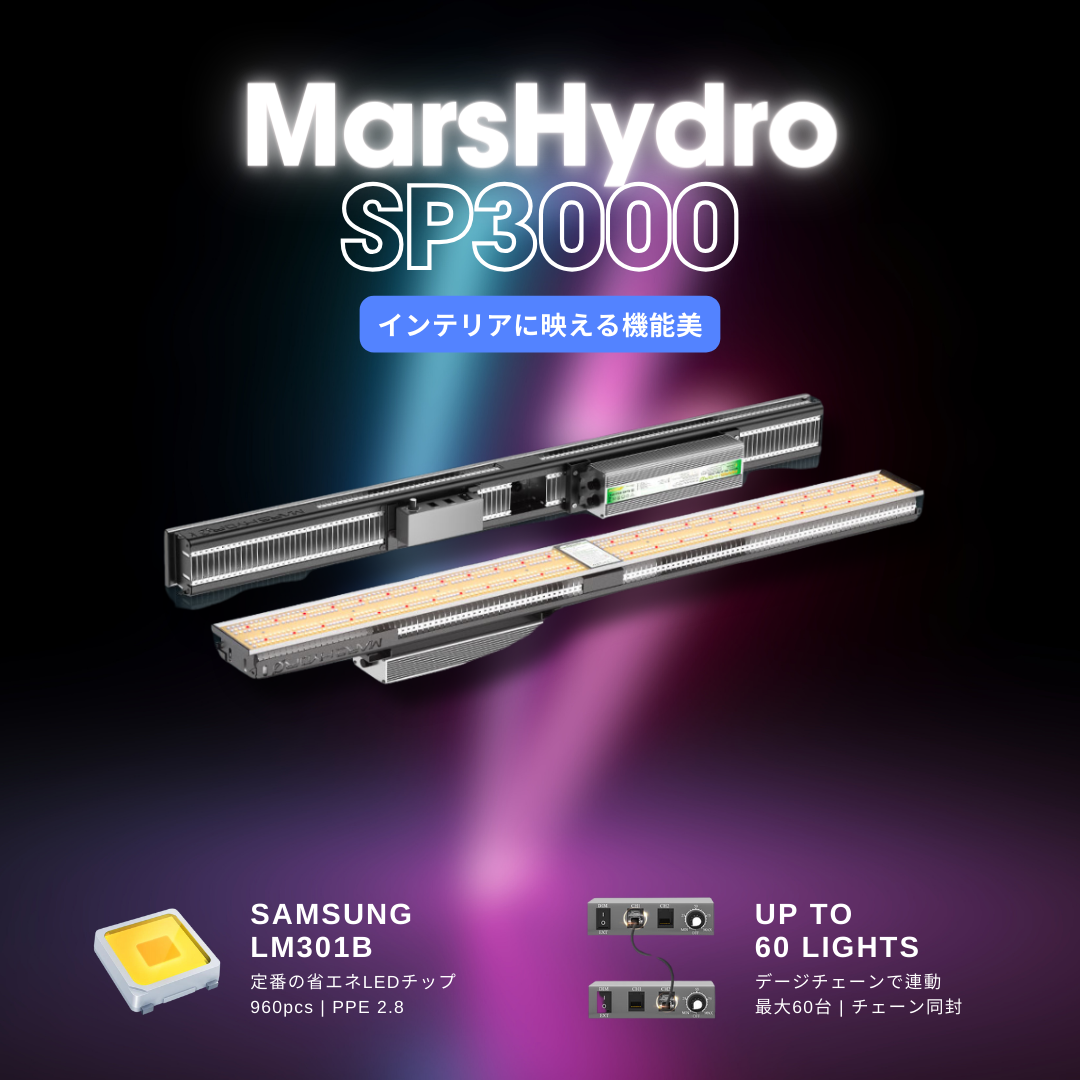 Mars Hydro SP3000 LED成長ライト - 高効率Samsung LM301B & OSRAMチップを搭載