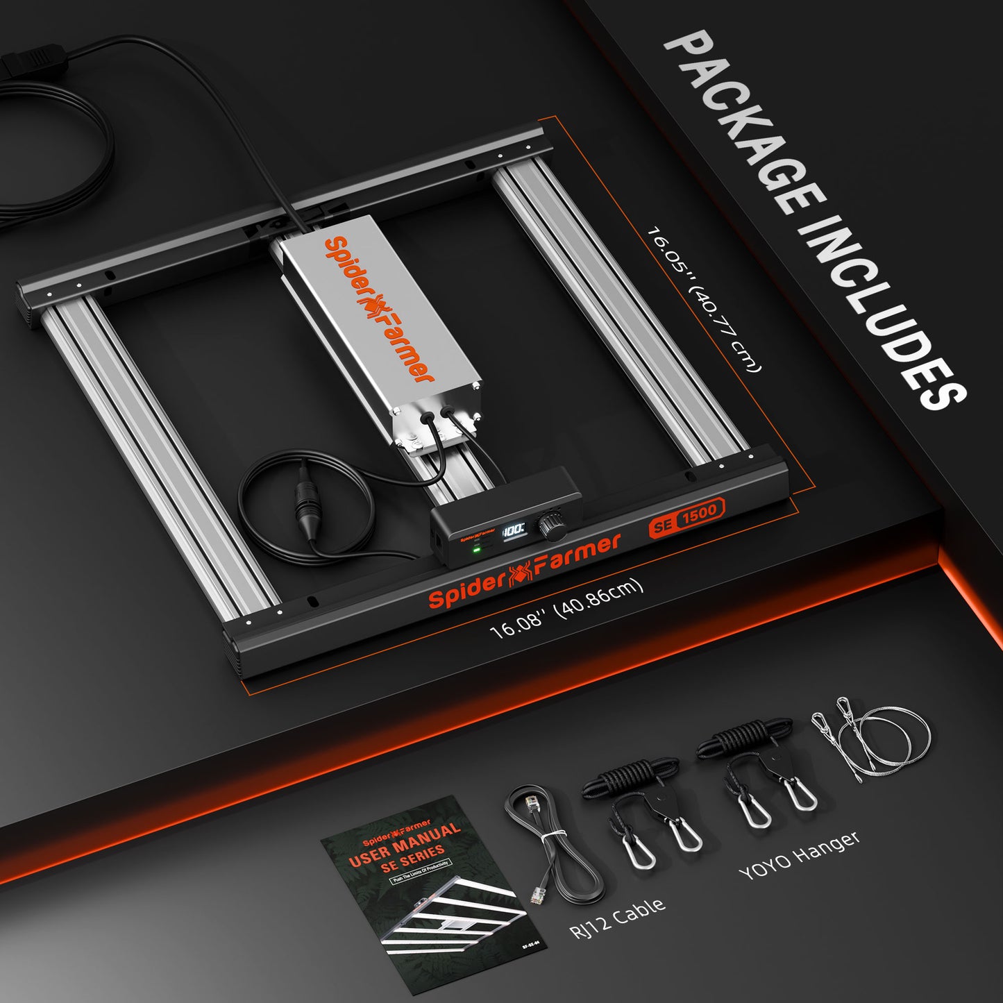 Spider Farmer® SE1500 150W LEDグロウライト